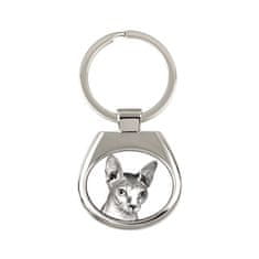 Artdog Sphynx - obesek za ključe z mačko, obesek za ključe s tiskom, personalizirana oznaka Art-Dog