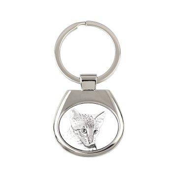 Artdog Savannah - obesek za ključe z mačko, obesek za ključe s potiskom, personalizirana etiketa Art-Dog