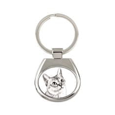 Artdog Singapura - obesek za ključe z mačko, obesek za ključe s potiskom, personalizirana oznaka Art-Dog