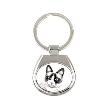 Artdog Snežni čevelj - obesek za ključe z mačko, obesek za ključe s tiskom, personalizirana oznaka Art-Dog