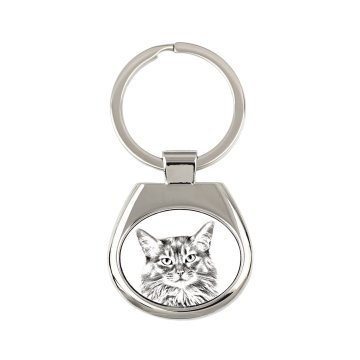 Artdog Somali - obesek za ključe z mačko, obesek za ključe s tiskom, personalizirana etiketa Art-Dog