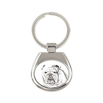 Artdog Angleški buldog, Bulldog - obesek za ključe s psom, obesek za ključe s potiskom, personalizirana oznaka Art-Dog