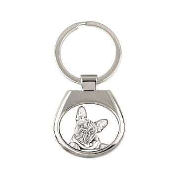 Artdog Francoski buldog - obesek za ključe s psom, obesek za ključe s tiskom, personalizirana oznaka Art-Dog