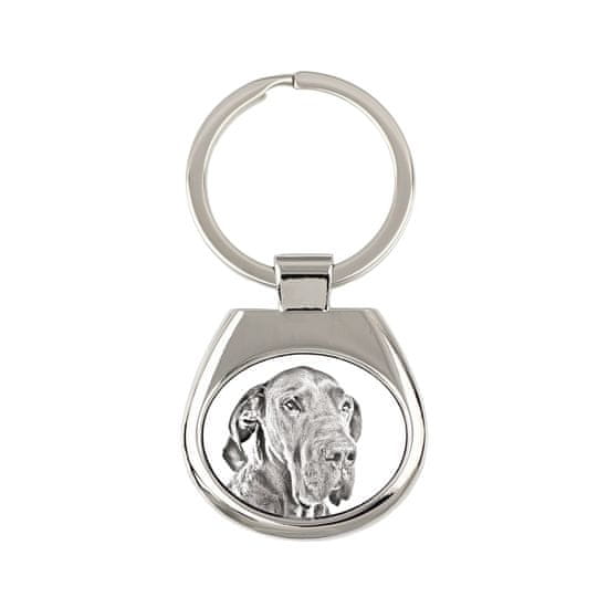 Artdog Nemška doga I - obesek za ključe s psom, obesek za ključe s tiskom, personalizirana etiketa Art-Dog