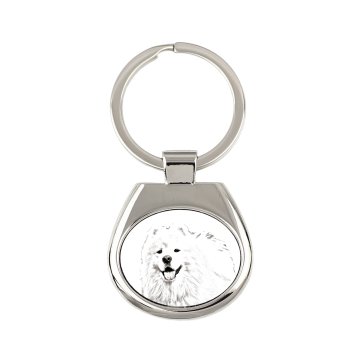 Artdog Samojed, Samojed, Samojedskaja - obesek za ključe s psom, obesek za ključe s tiskom, personalizirana oznaka znamke Art-Dog