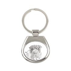 Artdog Shar Pei - obesek za ključe s psom, obesek za ključe s tiskom, personalizirana oznaka Art-Dog