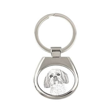 Artdog Shih Tzu, Shi tsu, Shi-Tzu, Szi-cu, Szitzu - obesek za ključe s psom, obesek za ključe s tiskom, personalizirana oznaka znamke Art-Dog