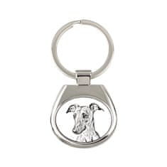 Artdog Whippet, angleški hrt - obesek za ključe s psom, obesek za ključe s tiskom, personalizirana oznaka Art-Dog