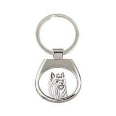 Artdog Yorkshire terier, York, York, Yorkie - obesek za ključe s psom, obesek za ključe s tiskom, personalizirana oznaka znamke Art-Dog