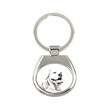 Artdog Ameriški buldog - obesek za ključe s psom, obesek za ključe s potiskom, personalizirana oznaka Art-Dog