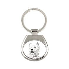 Artdog West Highland White Terrier, Westie - obesek za ključe s psom, obesek za ključe s potiskom, personalizirana oznaka Art-Dog