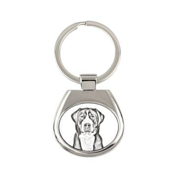 Artdog Veliki švicarski planšarski pes - obesek za ključe s psom, obesek za ključe s potiskom, personalizirana oznaka znamke Art-Dog