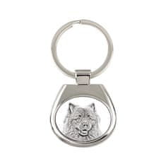 Artdog Wolfspitz, Keeshond - obesek za ključe s psom, obesek za ključe s potiskom, personalizirana oznaka Art-Dog
