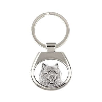 Artdog Wolfspitz, Keeshond - obesek za ključe s psom, obesek za ključe s potiskom, personalizirana oznaka Art-Dog
