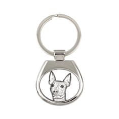 Artdog Ameriški goli terier - obesek za ključe s psom, obesek za ključe s tiskom, personalizirana oznaka Art-Dog