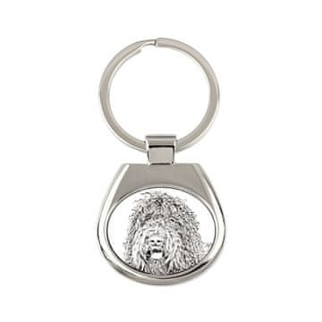 Artdog Barbet, francoski vodni pes - obesek za ključe s psom, obesek za ključe s tiskom, personalizirana etiketa Art-Dog