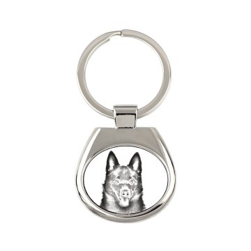 Artdog Schipperke - obesek za ključe s psom, obesek za ključe s potiskom, personalizirana etiketa Art-Dog