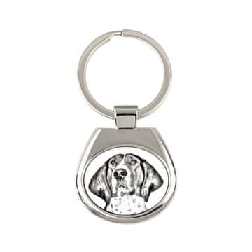 Artdog Treeing Walker Coonhound - obesek za ključe s psom, obesek za ključe s tiskom, personalizirana oznaka Art-Dog