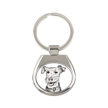 Artdog Valižanski terier, valižanski terier - obesek za ključe s psom, obesek za ključe s tiskom, personalizirana oznaka znamke Art-Dog