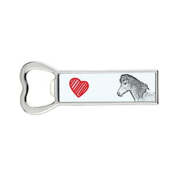 Artdog Islandski konj - odpirač za steklenice s konjem, personaliziran odpirač za hladilnik, edinstveno darilo za moške znamke Art-Dog