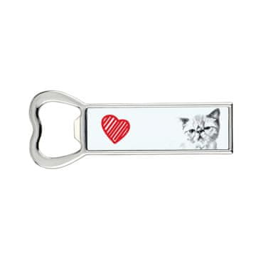 Artdog Eksotična kratkodlaka - odpirač za steklenice z mačko, personaliziran odpirač za hladilnik, unikatno darilo za moškega by Art-Dog