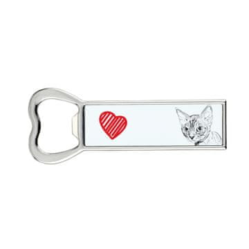 Artdog Devon Rex - odpirač za steklenice z mačko, personaliziran odpirač za hladilnik, edinstveno darilo za moškega znamke Art-Dog