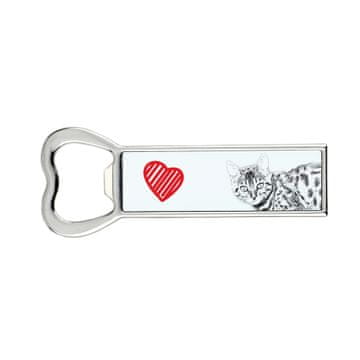 Artdog Bengalščina - odpirač za steklenice z mačko, personaliziran odpirač za hladilnik, edinstveno darilo za moškega znamke Art-Dog