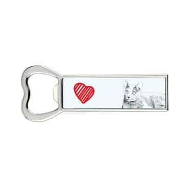 Artdog Ruska modra mačka - odpirač za steklenice z mačko, personaliziran odpirač za hladilnik, edinstveno darilo za moškega znamke Art-Dog