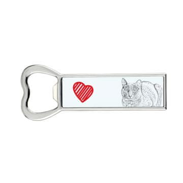 Artdog Korat - odpirač za steklenice z mačko, personaliziran odpirač za hladilnik, edinstveno darilo za moškega znamke Art-Dog
