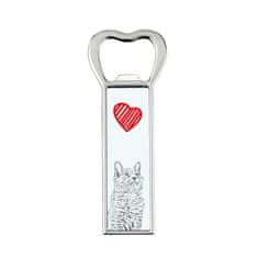 Artdog Nebelung - odpirač za steklenice z mačko, personaliziran odpirač za hladilnik, unikatno darilo za moškega by Art-Dog