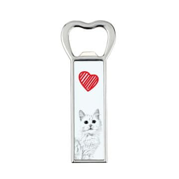 Artdog Turška veverica - odpirač za steklenice z mačko, personaliziran odpirač za hladilnik, unikatno darilo za moškega by Art-Dog