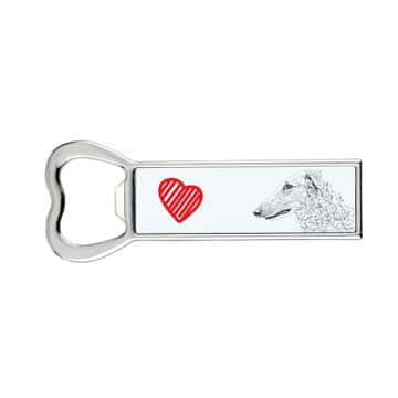 Artdog Ruski Borzoi, Borzoi, Barzoi - odpirač za steklenice s psom, personaliziran odpirač za hladilnik, unikatno darilo za moškega by Art-Dog