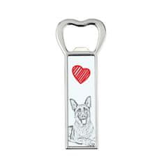 Artdog Alzaški nemški ovčar - odpirač za steklenice s psom, personaliziran odpirač za hladilnik, unikatno darilo Art-Dog za moškega
