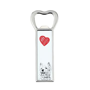 Artdog West Highland White Terrier, Westie - odpirač za steklenice s psom, personaliziran odpirač za hladilnik, unikatno darilo za moškega by Art-Dog