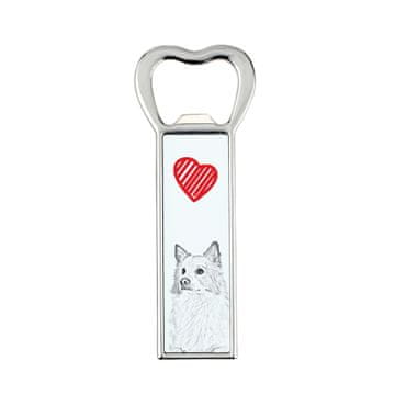 Artdog Islandski ovčar - odpirač za steklenice s psom, personaliziran odpirač za hladilnik, unikatno darilo Art-Dog za moškega