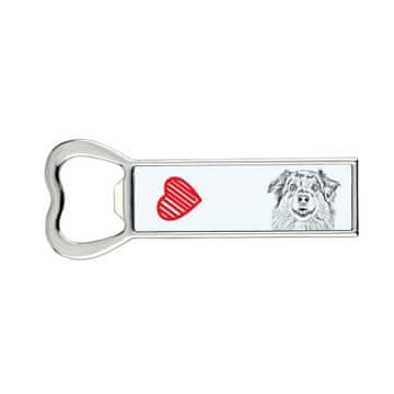 Artdog Avstralski ovčar, Aussie - odpirač za steklenice s psom, personaliziran odpirač za hladilnik, unikatno darilo za moškega by Art-Dog