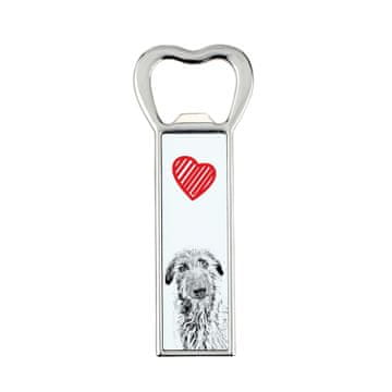 Artdog Škotski hrt, Deerhound - odpirač za steklenice s psom, personaliziran odpirač za hladilnik, unikatno darilo za moškega Art-Dog