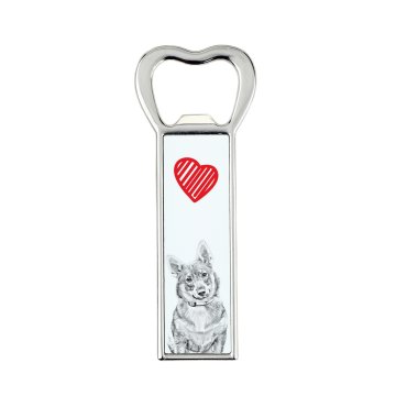 Artdog Swedish Vallhund, Swedish Sheepdog - odpirač za steklenice s psom, personaliziran odpirač za hladilnik, unikatno darilo za moškega by Art-Dog
