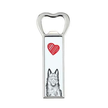 Artdog Schipperke - odpirač za steklenice s psom, personaliziran odpirač za hladilnik, unikatno darilo za moškega Art-Dog