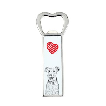 Artdog Welsh terier, Welsh Terrier - odpirač za steklenice s psom, personaliziran odpirač za hladilnik, unikatno darilo za moškega by Art-Dog