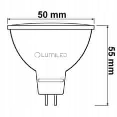 LUMILED 10x LED žarnice 12V MR16 GU5.3 6W = 50W 580lm 4000K Nevtralno bela 120°