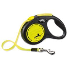 Croci FLEXI Neon New S povodec 5m/15kg neon