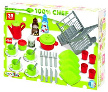 Ecoiffier Velik komplet jedilnega pribora