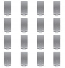 shumee Samolepilni obešalniki, 16 kosov, srebrni aluminij