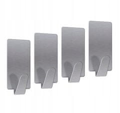 shumee Samolepilni obešalniki, 16 kosov, srebrni aluminij