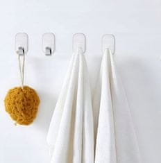 shumee Samolepilni obešalniki, 16 kosov, srebrni aluminij