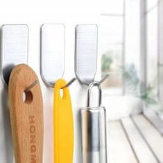 shumee Samolepilni obešalniki, 16 kosov, srebrni aluminij