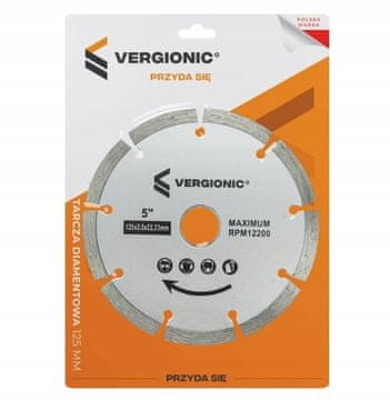Vergionic Diamantno rezilo za betonske kocke 125 mm segmentirano