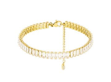 Preciosa Luxe Glamour 7472Y00 zapestnica iz pozlačenega jekla s cirkonijem