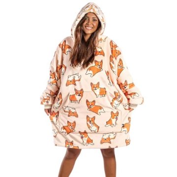 CoZy Hoodie odeja z rokavi - Kužki